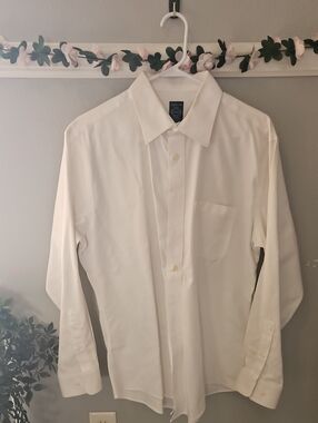 💥Joseph & Feiss Men's Cream Dress Shirt with Point Collar